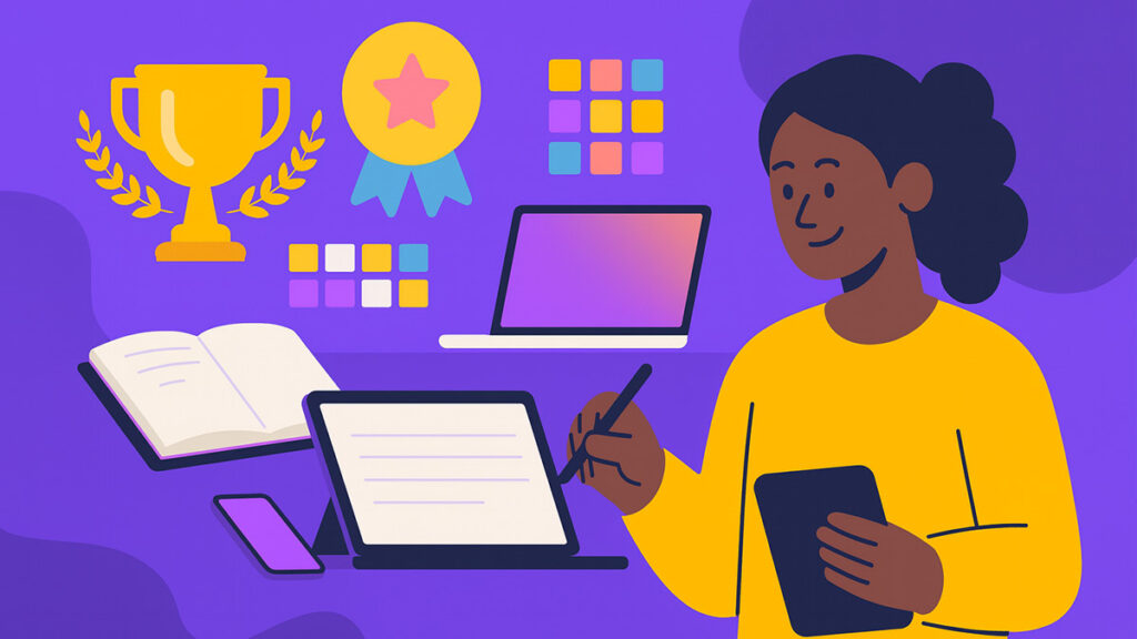 AI Journal App: Largest AI Prompt Library for teachers illustration