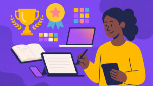 AI Journal App: Largest AI Prompt Library for teachers illustration